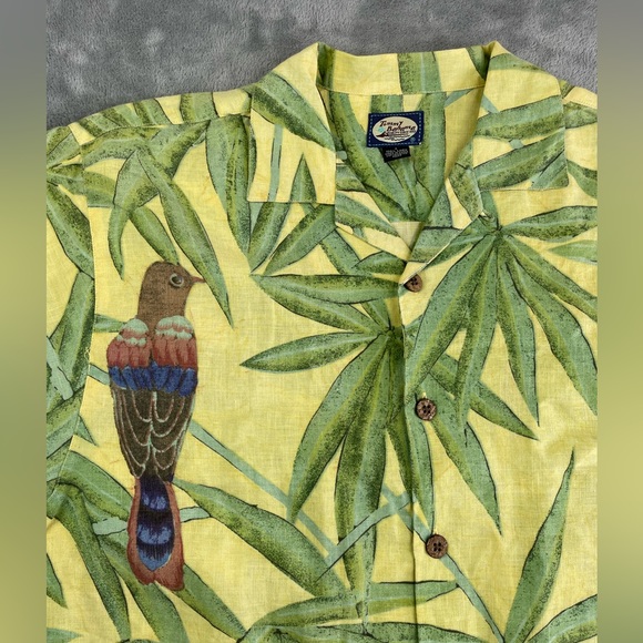 Tommy Bahama Other - Tommy Bahama Bird Hawaiian Shirt Men’s Small Linen Short Sleeve Button Up Yellow